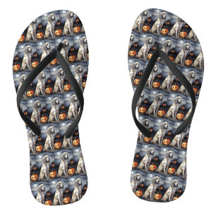 Tongs Halloween Anglais Setter Avec Scentation Citrouill