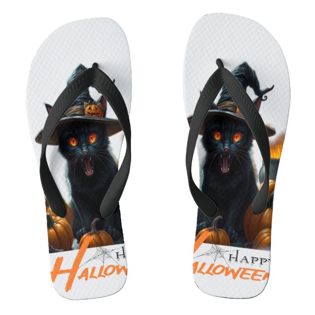 Tongs Halloween Cat  (Semelle)