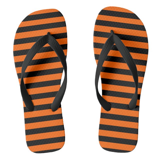 Tongs Halloween noir et orange (Semelle)