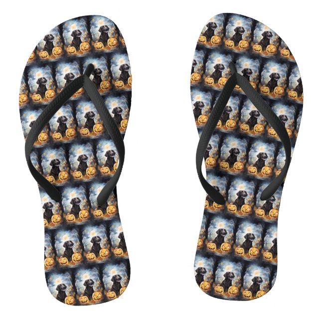 Tongs Halloween Nouvelle-Écosse avec la peur Citrouille (Semelle)