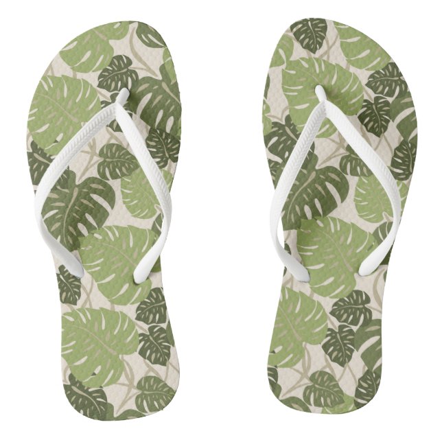 Tongs Hanger Cliff Hawaiian Monstera Leaf (Semelle)
