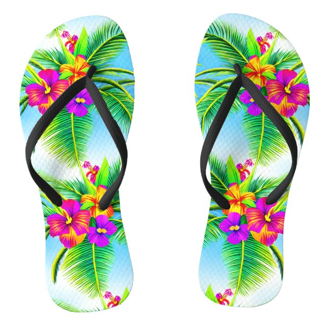Tongs Hawaï Tropical Motif sans couture (Semelle)