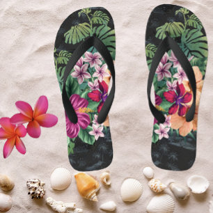Tongs Hawaiian Vintage Aloha Chemise Style Flip Flops