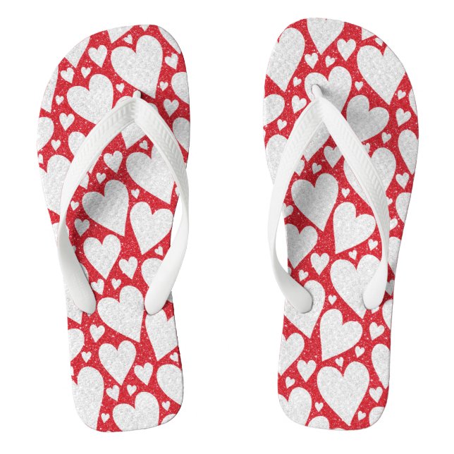 Tongs Heart Love Valentine's Day for Lovers (Semelle)