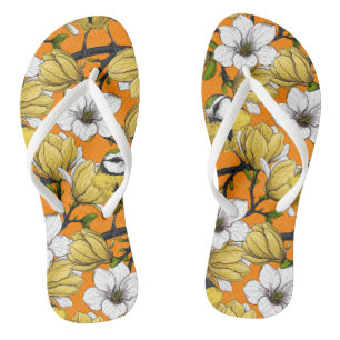 Tongs Heure du printemps en jaune