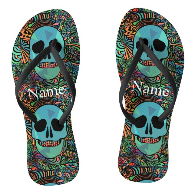 Tongs Hippie Crâne Halloween Thunder_Cove (Semelle)