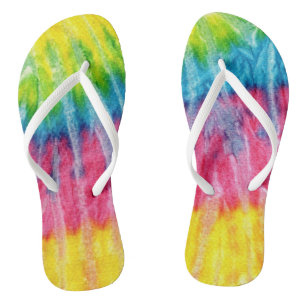 Tongs Hippie Style Tie Dye Motif Flip Flop Sandales