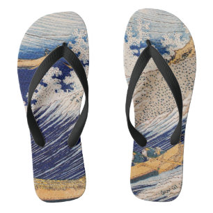 Tongs Hokusai Ocean Waves Sea Boats