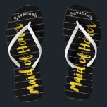 Tongs Homme d'honneur Faux or ou toute couleur<br><div class="desc">Motif Faux Gold White et Black Stripes - Changez dans N'importe quelle couleur en cliquant sur personnaliser. Et dis tout ce que tu veux. Faites-en un de ces flip flops qui ont VOTRE message sur eux. Parlez de la plage ! Personnalisé avec votre nom ou quelque chose et titre ou...</div>