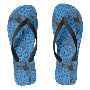 Tongs Hydrangée bleue