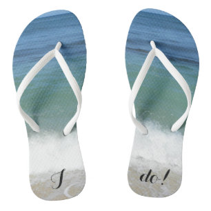 Tongs "I Do" Tropical Beach Flip Flops