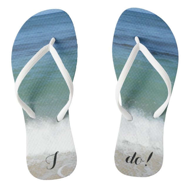 Tongs "I Do" Tropical Beach Flip Flops (Semelle)