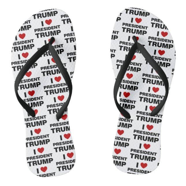 Tongs I Love Président Trump Heart (Semelle)