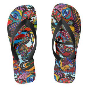 Tongs Ibiza style adulte "Flower-Art"