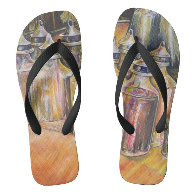 Tongs Idéographie de Lumière Dorée (Semelle)
