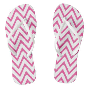 Tongs Ikat Chevron en rose   Sandales