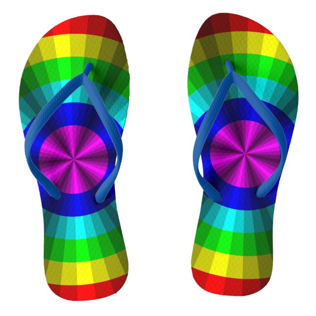 Tongs Illusion Optique Arc-en-ciel Flip Flops (Semelle)