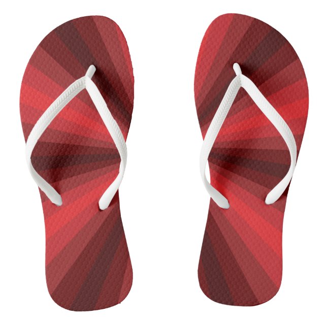 Tongs Illusion Optique Flops À Retournes Rouges (Semelle)