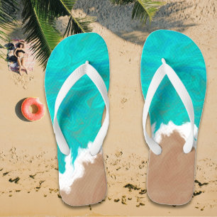 Tongs Illustration "Shores of Paradise" de la mer Turquo