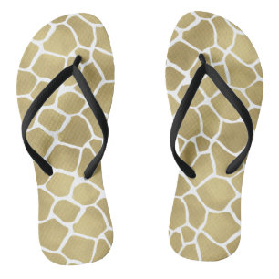 Tongs Impression de la Girafe d'or