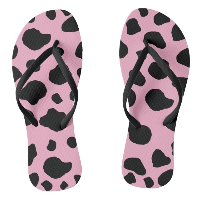 Tongs Impression de vache, Motif de vache, Spots de vach (Semelle)