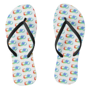 Tongs Infini avec méduse arc-en-ciel