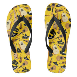 Tongs Instruments de bande Mariachi sur Jaune