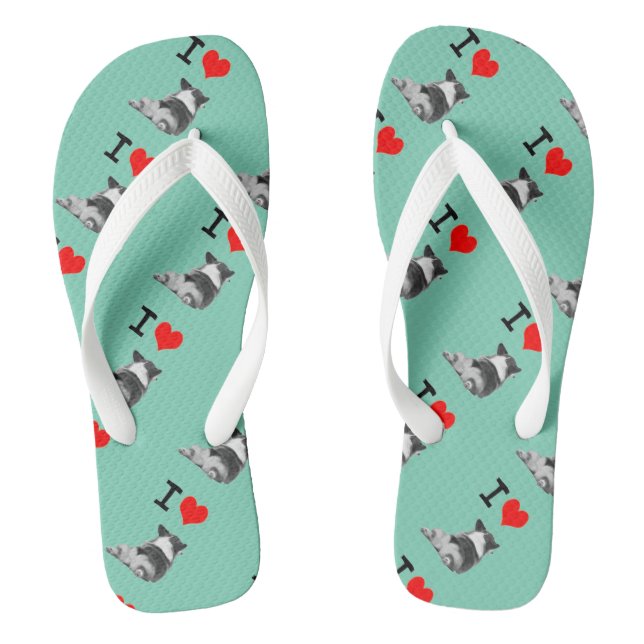 Tongs J'aime des bouts de corgi (Semelle)