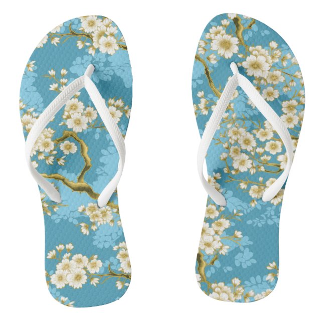 Tongs Japonais Chiyogami Plum Blossom Motif Flip Flops (Semelle)