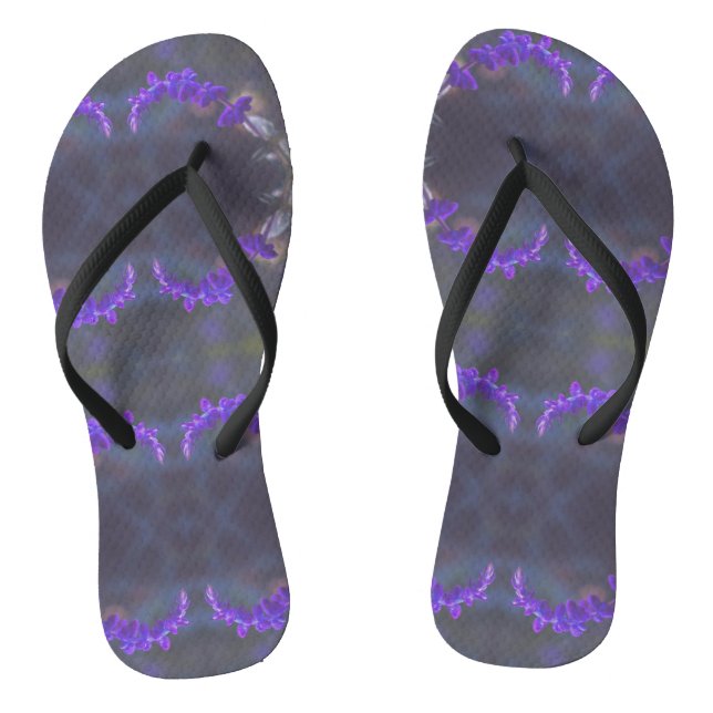 Tongs Jardin Floral Violet (Semelle)