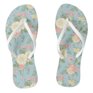 Tongs Jardin Peony motif floral