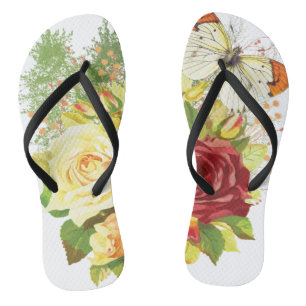 Tongs Jardin rose