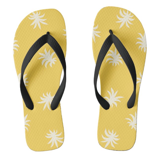 Tongs Jaune Floral Blender Clair Été Tropical (Semelle)