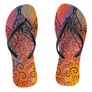 Tongs Joli Art Floral