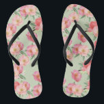 Tongs Joli Jardin Rose Fleurs Aquarelle<br><div class="desc">Jolie couleur d'aquarelle des fleurs de jardin roses</div>