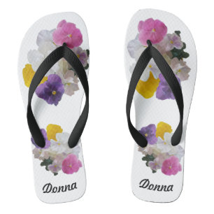 Tongs Joli Pastel Pansies