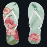 Tongs Jolie Fleur Rétro Bridesmaid Mariage Chintz<br><div class="desc">Matching Bridesmaid, Matron of Honor Bridal Party Flip Flops pour un mariage en plein air, jardin ou plage. Pas de pieds mal, et donne l'humeur à tout le mariage. Des pivoines à fleurs modernes et joliment rétro aux couleurs vives et fraîches, parfaites pour les mariages du printemps ou de l'été....</div>