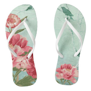 Tongs Jolie Fleur Rétro Bridesmaid Mariage Chintz