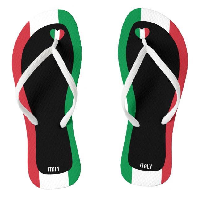 Tongs Jolie Italie couleurs drapeau Patriotique (Semelle)