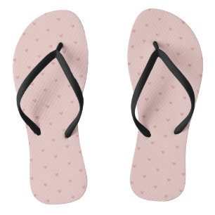 Tongs Jolis cœurs roses pastel