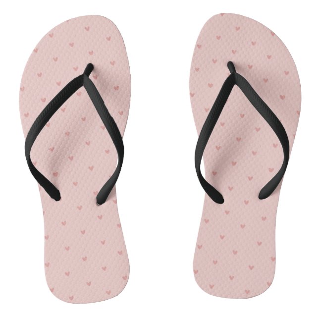 Tongs Jolis cœurs roses pastel (Semelle)