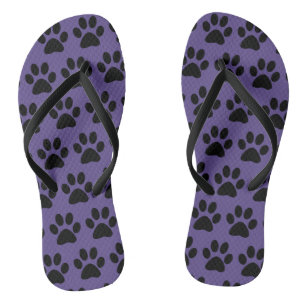 Tongs Jolis motifs d'empreintes de pattes de chien en no