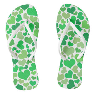 Tongs Jour de la Saint Patrick Joli Lucky Green Hearts M