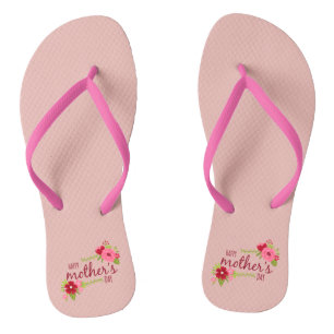 Tongs Jour des mères florales élégantes Retourner les