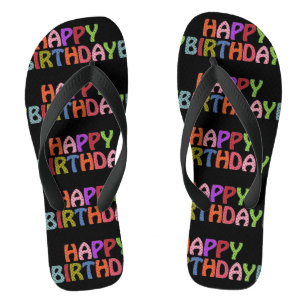 Tongs Joyeux Flip Flops d'anniversaire