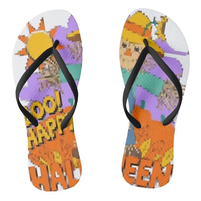 Tongs Joyeux Halloween garçon  (Semelle)