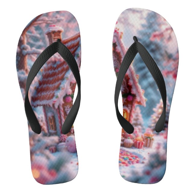 Tongs Joyeux hiver avec Noël  (Semelle)