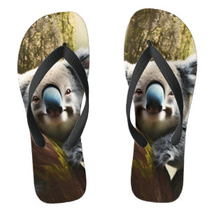 Tongs Joyeux Koala Australien Dans L'Arbre, Thongs