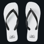 Tongs Just Maried Wedding Mariage Slippers<br><div class="desc">Papiers à plume - Just Maried</div>