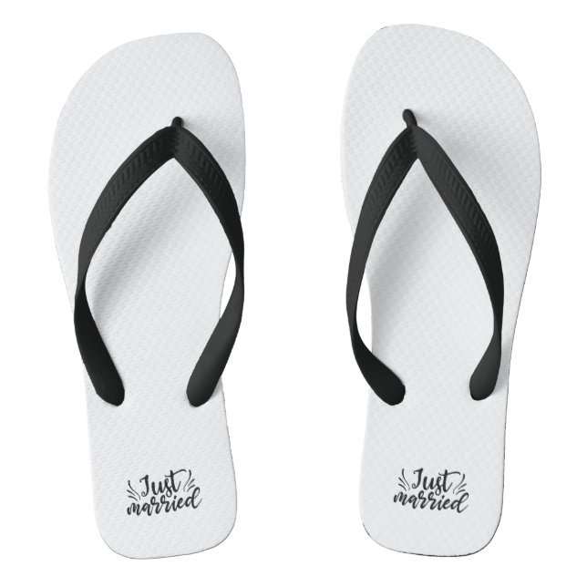 Tongs Just Maried Wedding Mariage Slippers (Semelle)